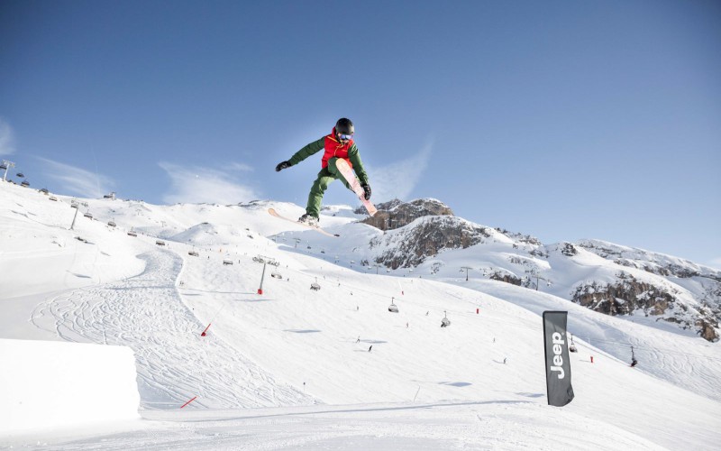 Jump in snowpark Ischgl